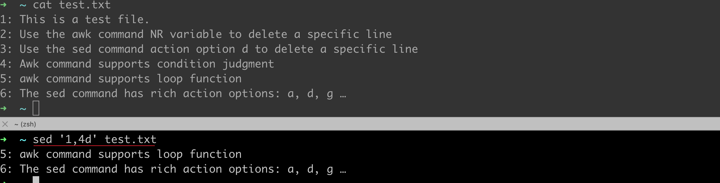 How To Remove Lines With Specific Line Number From Text File With Awk Or Sed In Linux Unix